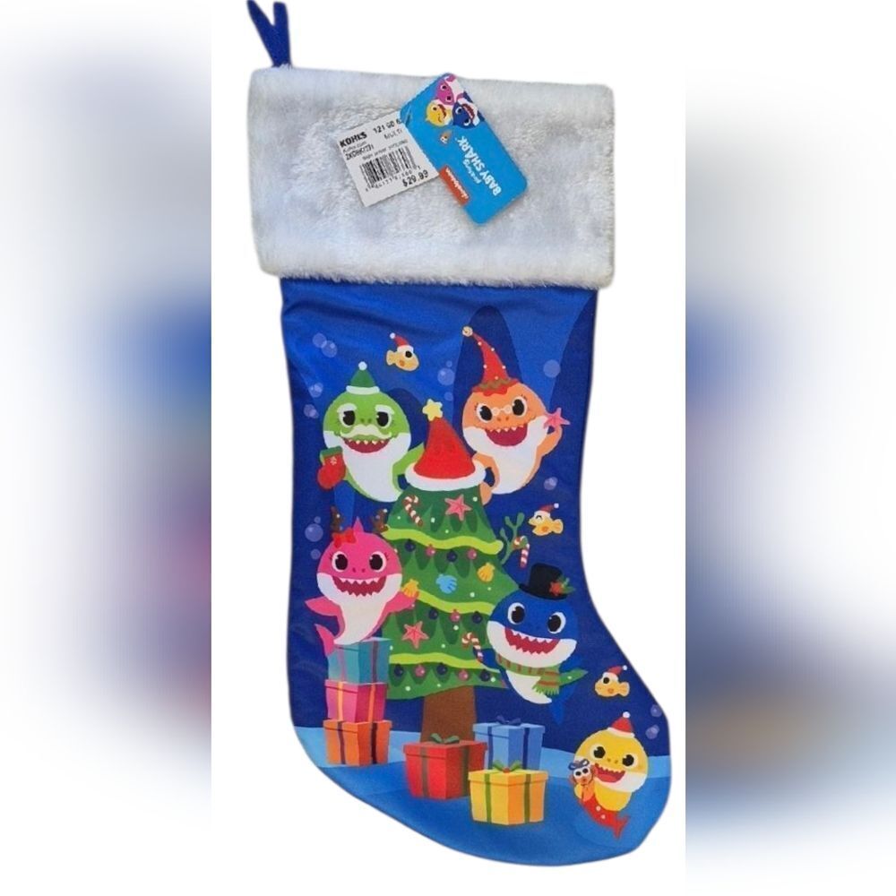Baby Shark Christmas Stocking - New
